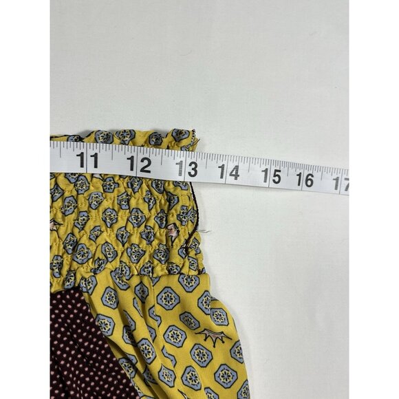 Aerie Polka Dot Crown Patchwork Colorblock Boho Wide Leg Lounge Pants Size M - Picture 8 of 8